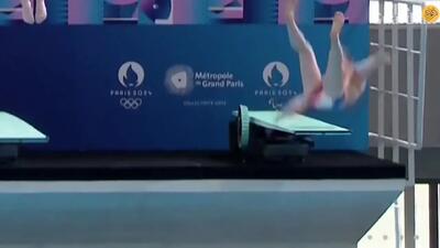 (ویدئو) شیرجه ناموفق در افتتاحیه مرکز آبی المپیک