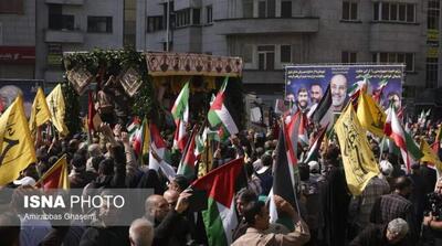 راهپیمایی روز قدس در ایران/ تشییع پیکر شهدای راه قدس در تهران - مردم سالاری آنلاین