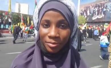 فیلم/ پیام دختر نیجریه‌ای به مردم فلسطین در روز قدس