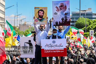 قیام مردم در دفاع از فلسطین/ بیعت با شهدای راه قدس در تهران