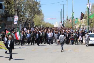 راهپیمایی روز قدس با حضور مردم انقلابی کوهدشت