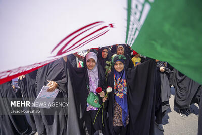 حضور پرشور دهه هشتاد و نودی‌ها در راهپیمایی روز قدس در شیراز