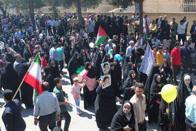 حضور گسترده مردم نسیم‌شهر در حمایت از مردم فلسطین