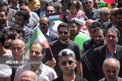 خروش مردم کلوانق در حمایت از مردم مظلوم فلسطین