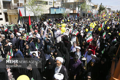 حضور مردم خمین در راهپیمایی روز قدس