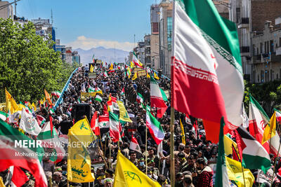 حماسه ای دیگر رقم خورد/ شکوه حضور ایرانیان در راهپیمایی روز قدس