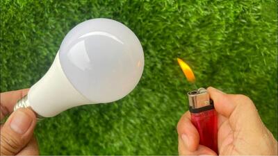 تعمیر لامپ های LED سوخته با حرارت فندک (فیلم)