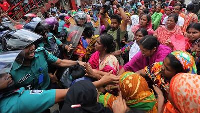 شورش دوباره کارگران صنعت پوشاک بنگلادش در اعتراض به تاخیر چندماهه در پرداخت حقوق