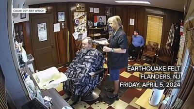 (ویدئو) حس لحظه وقوع زلزله نیویورک در یک آرایشگاه