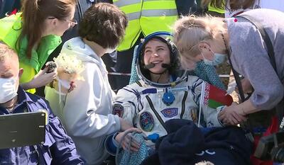 (ویدئو) بازگشت فضانوردانی از آمریکا، روسیه و بلاروس از فضا