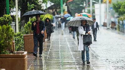 بارش باران در بیشتر استان‌ها