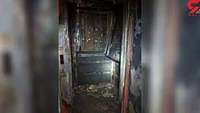 لحظات دلهره آور برای دو کودک و دو زن در کابین آتشین آسانسور / این بار به جای سقوط آتش گرفت