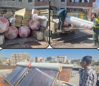 آبگرمکن های خورشیدی بوستان زندگی نو نوار شدند