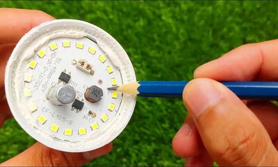 نحوه تعمیر کردن لامپ‌های LED با استفاده از یک مداد (فیلم)