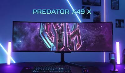 مانیتور گیمینگ ایسر Predator X49 X معرفی شد؛ پنل 48.9 اینچی 240 هرتزی QD-OLED