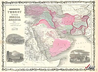 عکس/ ۱۶۲ سال قبل؛ نقشه‌ای قدیمی از خاورمیانه