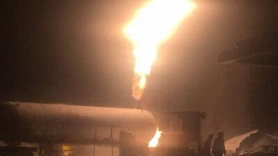 انفجار شدید در یک سکوی نفتی در جنوب مکزیک +فیلم