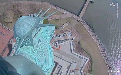 فیلم/ لحظه وقوع زلزله ۴.۸ ریشتری نیویورک از زاویه دید مجسمه آزادی