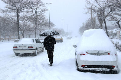 بارش برف مردم این شهر ایران را غافلگیر کرد