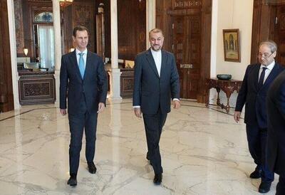 امیرعبداللهیان در دیدار با بشار اسد: تنبیه رژیم صهیونیستی قطعی است