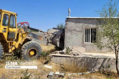 تخریب ۱۲۲ فقره ساخت و ساز غیر مجاز در اراضی کشاورزی قزوین