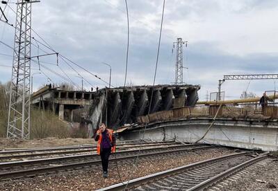 ببینید | لحظه هولناک و مرگبار  پل پانینسکی درفرو ریختن اسمولنسک روسیه