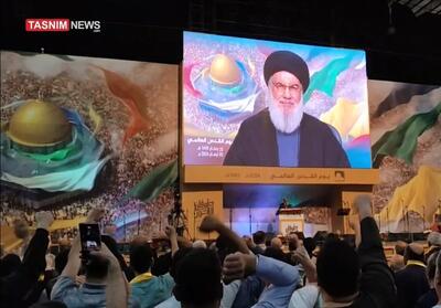 سخنرانی نصرالله برای گرامیداشت شهدای کنسولگری ایران در دمشق - تسنیم