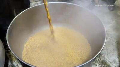 (ویدئو) غذاهای خیابانی پاکستان؛ پخت 100 کیلوگرم خورشت نخود