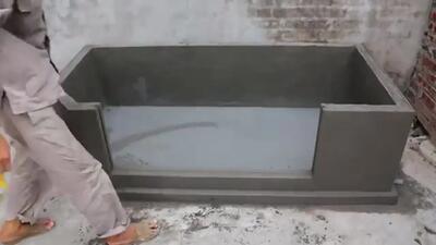 آموزش ساخت آکواریوم رویایی در حیاط منزل با سیمان و آجر! (ویدئو)