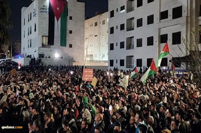 تداوم تظاهرات اردنی‌ها در حمایت از مردم غزه/ خروش خیابان‌های امان علیه رژیم صهیونیستی