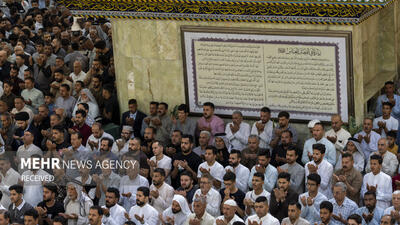 تصاویر اقامه نماز عید سعید فطر در کربلای معلی