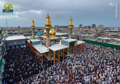 عکس/ اقامه نماز عید فطر در کاظمین