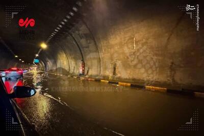 عکس/بارش‌های پایتخت «تونل صدر» را به «دریاچه صدر» تبدیل کرد!