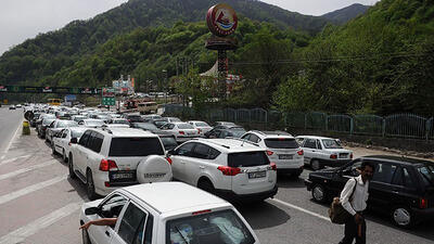 جاده هراز قفل شد/ ترافیک فوق سنگین در خروجی شرق تهران