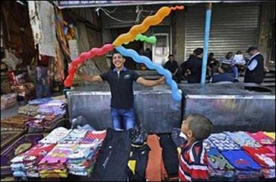 شادی کودکان و شهروندان غزه در عید فطر | رویداد24