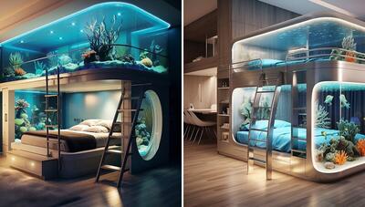 تختخواب های دوطبقه برای علاقمندان به دنیای زیر آب (عکس)
