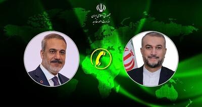 رایزنی وزیران خارجه ایران و ترکیه در مورد پیامدهای حمله موشکی رژیم صهیونیستی به کنسولگری تهران - عصر خبر