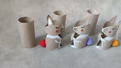 با رول کاغذی دستمال توالت یک خرگوش بامزه درست کنید !