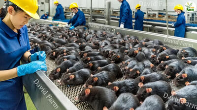 (ویدئو) مزرعه پرورش و فرآوری هزاران موش بامبو در چین