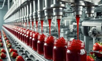 نحوه تولید و بسته بندی ده‌ها تن مربای توت فرنگی در کارخانه (فیلم) | شبکه اطلاع‌ رسانی طلا و ارز