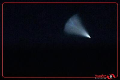 تصاویر منتشر شده از یک شی‌‌ء نورانی در آسمان برخی مناطق مربوط به تست موشکی روسیه است