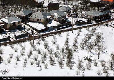 بارش برف بهاری در اشکورات رحیم آباد گیلان
