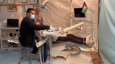 چادری که به مطب تبدیل شد؛ جنگ به روایت دندانپزشک فلسطینی - تسنیم