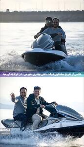 عکس | جت‌اسکی سواری سخنگوی دولت در دریاچه ارومیه! - عصر خبر