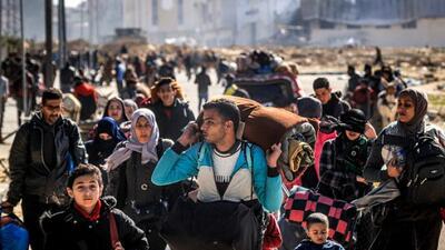۵ آواره فلسطینی هنگام بازگشت به شمال غزه شهید شدند