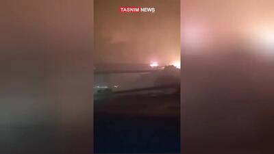 آتش‌سوزی گسترده در نقب اسرائیل به دنبال اصابت موشک‌های ایران