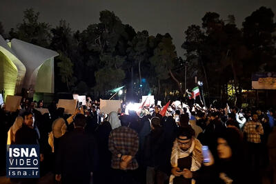 ویدیو/ تجمع مردمی در حمایت از تنبیه رژیم متجاوز اسرائیل توسط ایران
