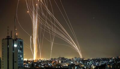 عکس | موشک‌های سپاه برفراز پارلمان اسرائیل