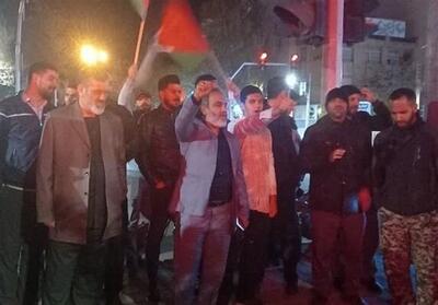 تجمع مردم قزوین در حمایت از پاسخ سخت سپاه پاسداران- فیلم دفاتر استانی تسنیم | Tasnim