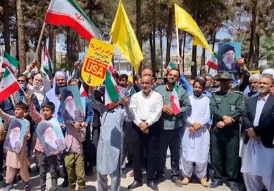 تجمع مردم زاهدان در حمایت از حمله موشکی سپاه- فیلم دفاتر استانی تسنیم | Tasnim